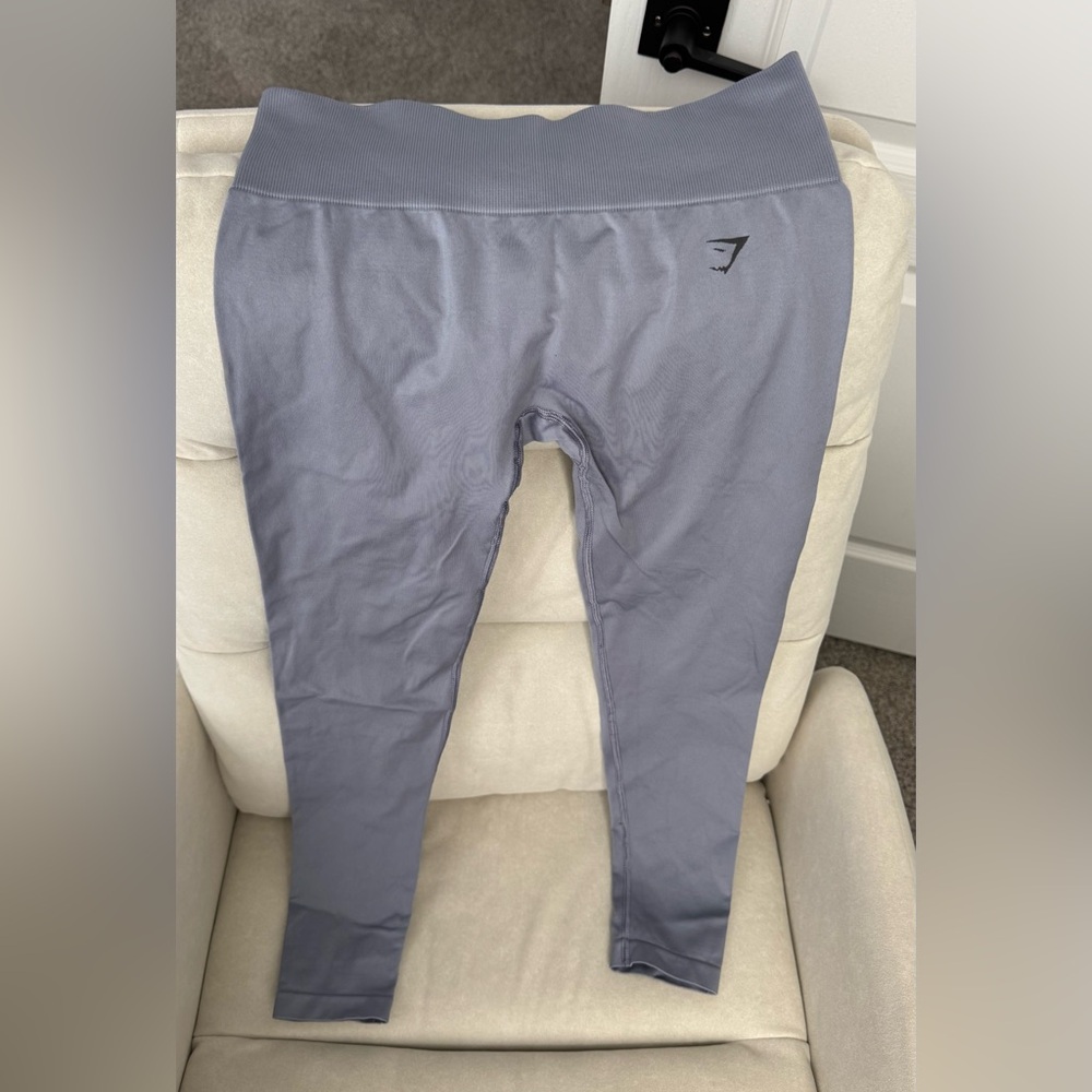 Gymshark Fit Seamless Mid Rise Leggings - Blue/Charcoal